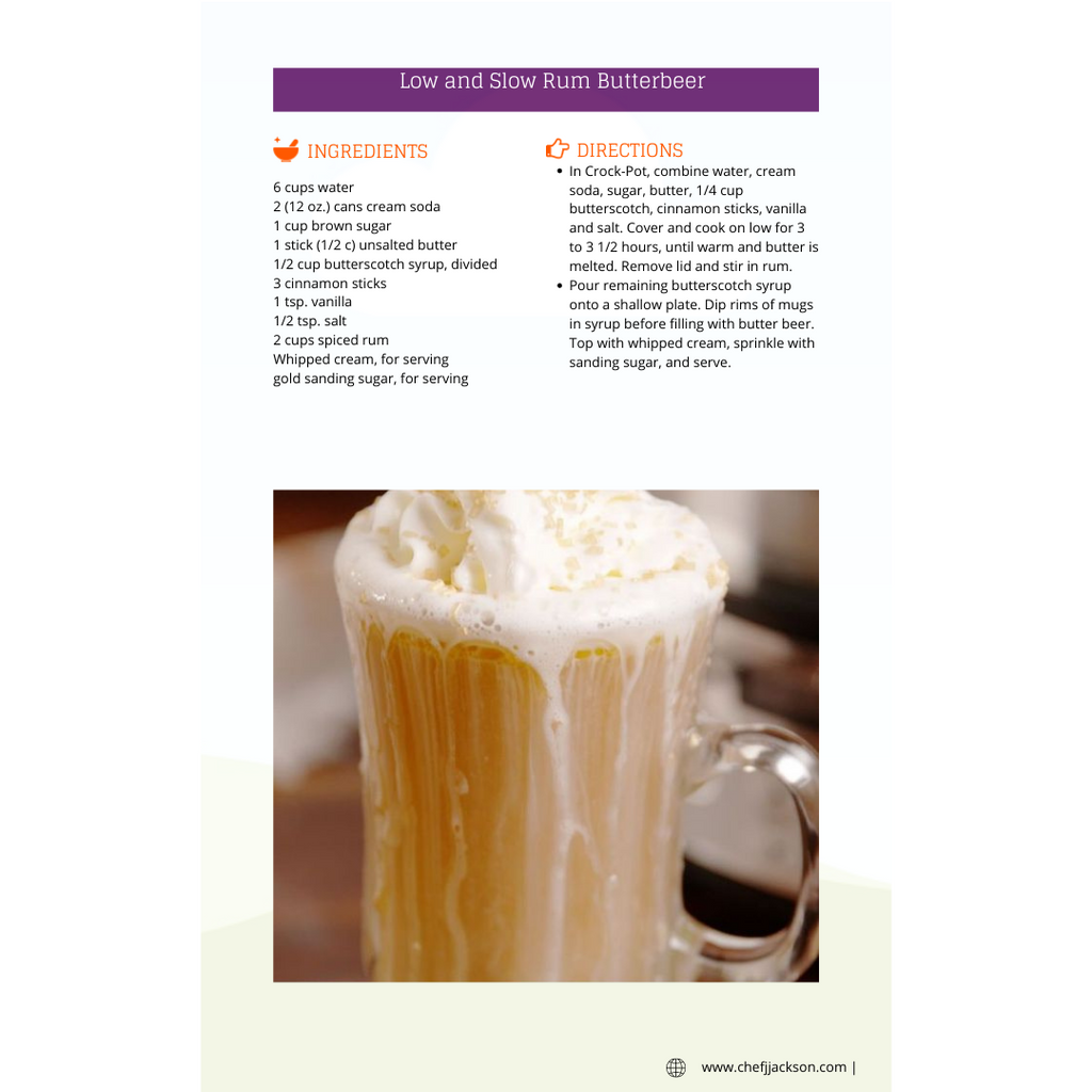 Low and Slow Rum Butterbeer Chef J. Jackson