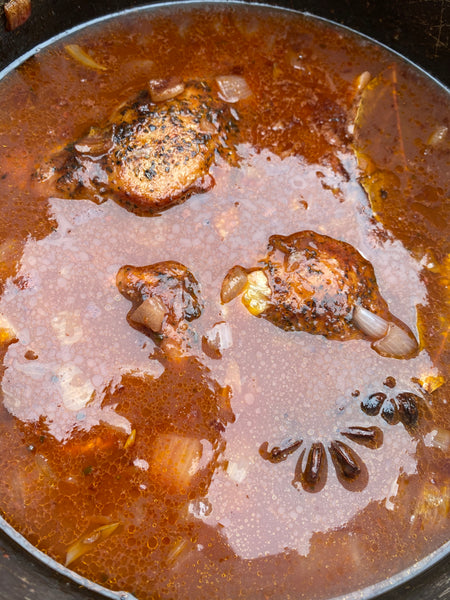 Wine Braised Chicken Thighs