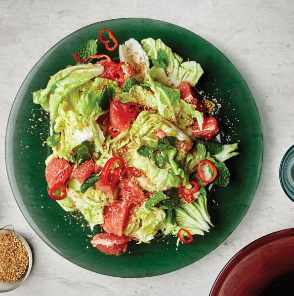 Scrunched Cabbage Salad with Grapefruit and Chiles