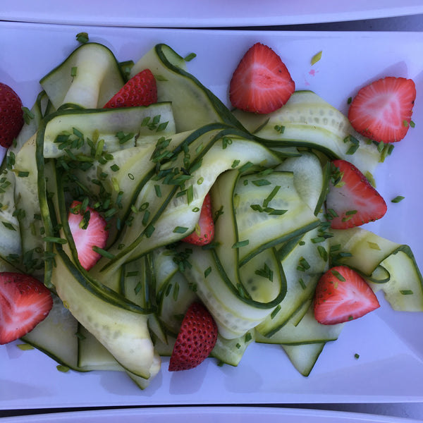 Cucumber Strawberry Salad with Honey Balsamic Dressing