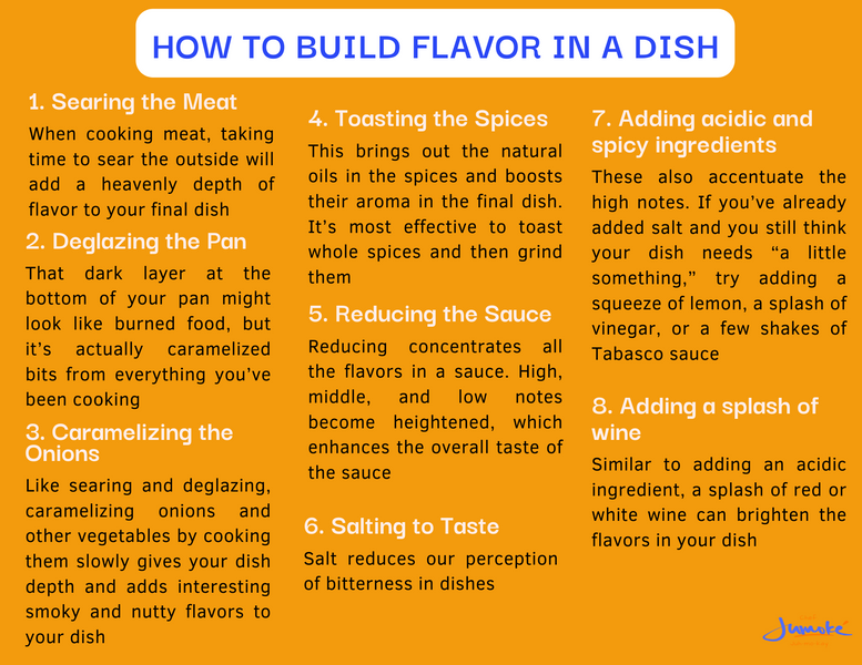 How to build flavor in a dish