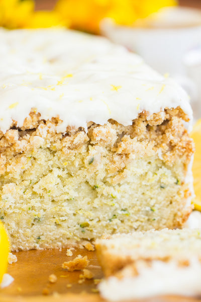 Lemon Zucchini Bread with Crumb Topping