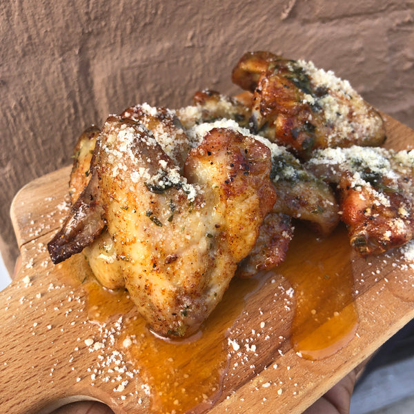 Parmesan Wings with Parsley Butter