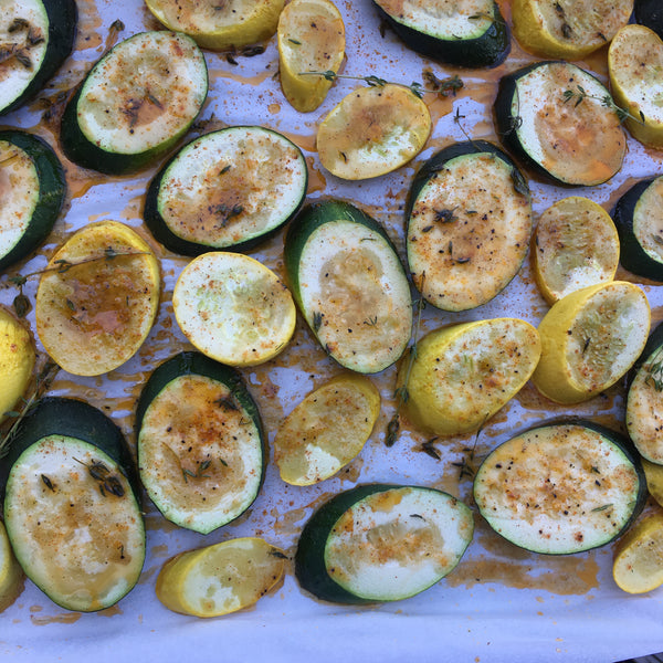 Summer Squash and Zucchini with Lemon, Honey and Thyme