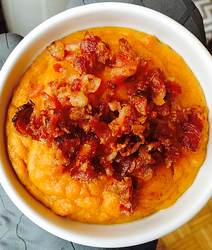 Tastic Sweet Potato Souffle with Bacon Streusel