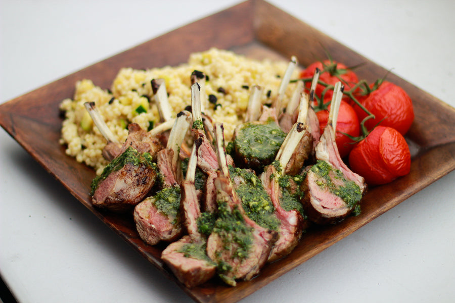 Aussie Lamb Chops with Mint, Lemongrass and Coconut
