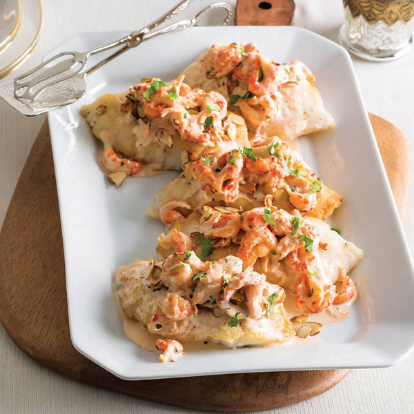 Seared Redfish with Crawfish Cream Sauce