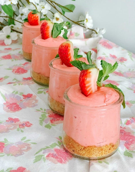 Strawberry Cheesecake Mousse Trifles