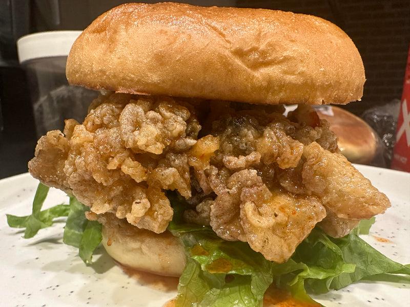 Hot Maple Fried Oyster Mushroom Sandwich