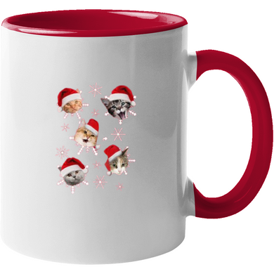Snowflake Cats Funny Christmas Mug