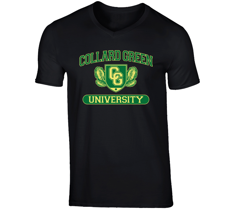 Collard Green University V-neck T Shirt