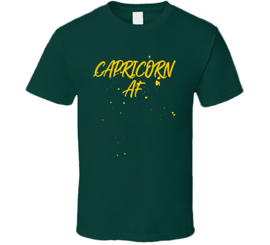 Capricorn AF Zodiac Sign Black Grey Green Assorted Styles T-Shirt