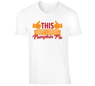 This Guy Loves Pumpkin Pie Thanksgiving V-neck T Shirt