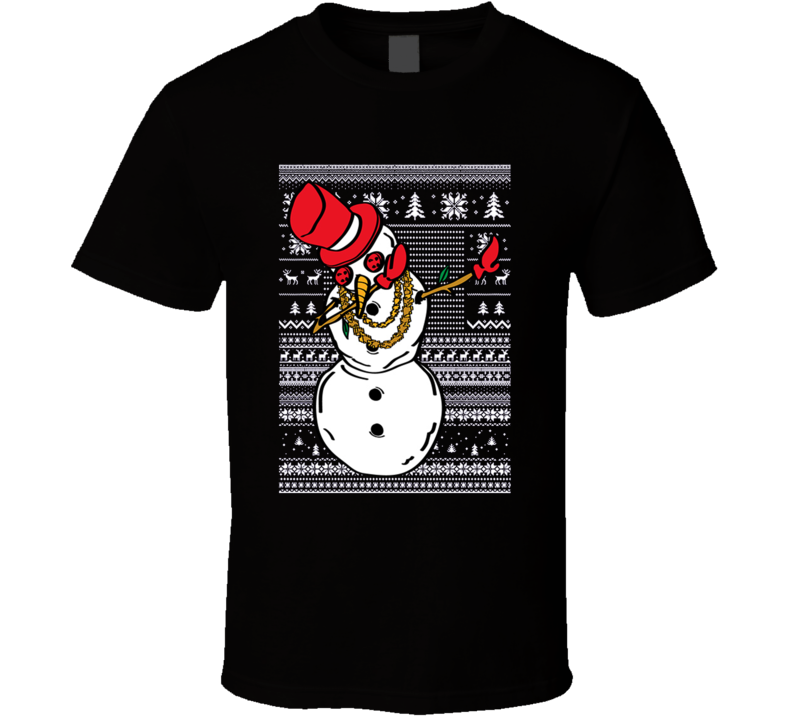 Snowman Dabbing Funny Christmas T Shirt